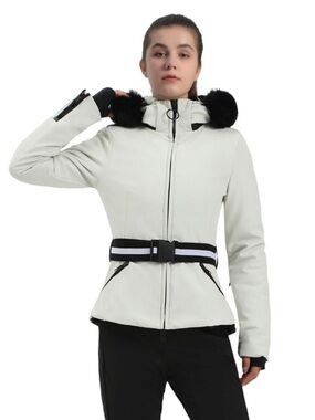 Women's ski jacket with belt